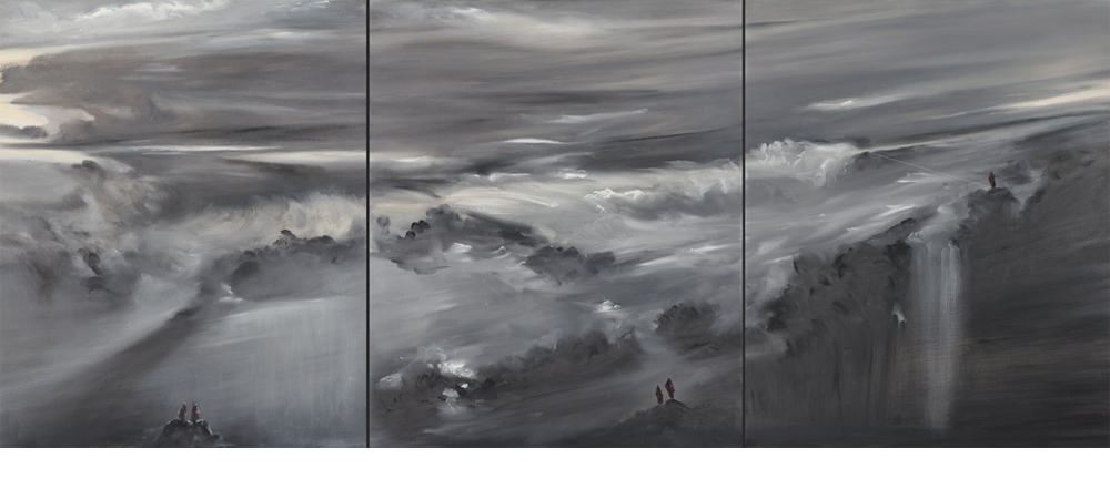 Chaos - triptyque - huile sur toile - 73x180 cm - 2012